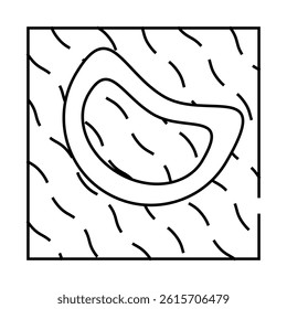 coral on water line icon vector. coral on water sign. isolated contour symbol black illustration