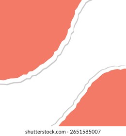 Fondo de papel desgarrado naranja coral