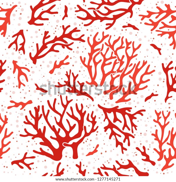 Coral Pattern Ocean Sea Reef Corals Stock Vector (Royalty Free ...