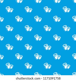 Coral pattern vector seamless blue repeat for any use