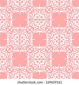 Coral pattern with white oriental patterns