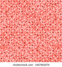 Coral Pink  Geometric Mosaic Pattern Vector Background. 2019 Color of the Year.
