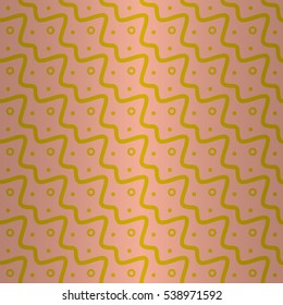 Coral pink ornamental seamless pattern in tribal style.