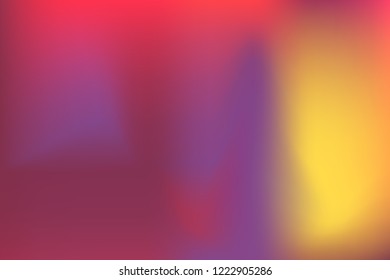 Coral, pink, violet, amber gradient mesh background. Abstract blurred smooth image. Smooth blend banner template. Iridescent holographic wallpaper, frame, banner. Funky gradient texture