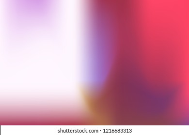 Coral, pink, violet, ivory gradient mesh background. Abstract blurred smooth image. Smooth blend banner template. Iridescent holographic wallpaper, frame, banner. Funky gradient texture