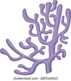 Coral plant, freehand drawing vector cartoon style