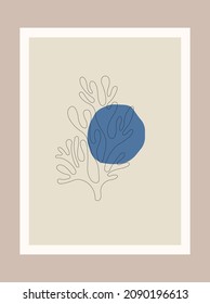 Coral poster vector illustration abstraction