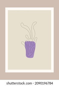 Coral poster vector illustration abstraction