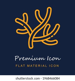 Coral premium material ui ux isolated vector icon in navy blue and orange colors svg