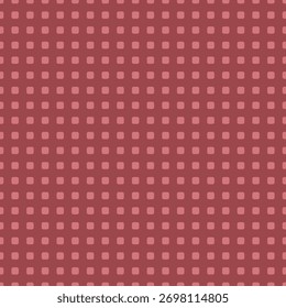 Vector de patrón sin fisuras de rejilla cuadrada redondeada roja de coral sobre un fondo rojo cálido. Diseño geométrico moderno ideal para Fondos de pantalla, packaging y proyectos digitales.