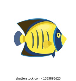 Coral reef fish. Isolated vector illustration