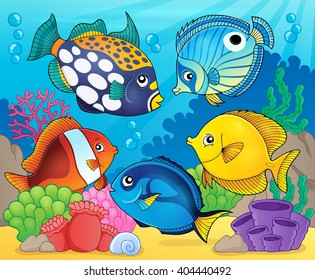 Coral reef fish theme image 8 - eps10 vector illustration.