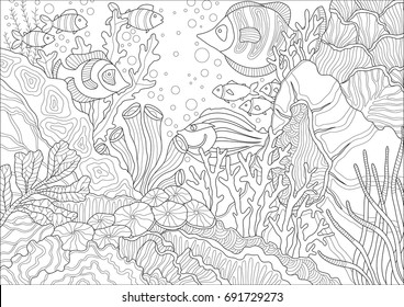 Coral Reef graphic vector illustration