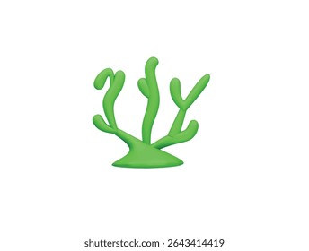 ícone recife de coral renderização de ilustração 3d