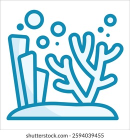 Coral Reef Icon Element For Design