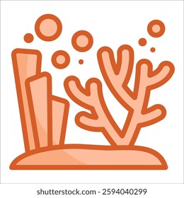 Coral Reef Icon Element For Design