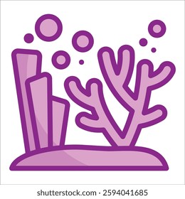 Coral Reef Icon Element For Design