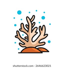 Coral reef icon for marine life