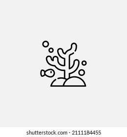 Coral reef icon sign vector,Symbol, logo illustration for web and mobile