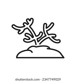 coral reef icon vector in line style