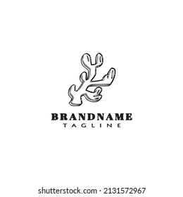 coral reef logo icon design template black modern isolated vector illustration