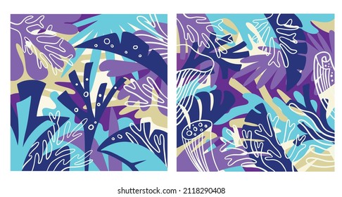 coral reef for pattern. vector tropical pattern with corals. Perfect for wallpapers, web page backgrounds, surface textures, textile.