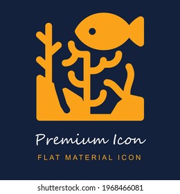 Coral Reef premium material ui ux isolated vector icon in navy blue and orange colors svg