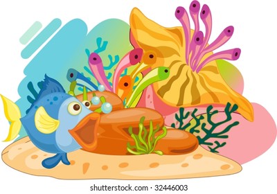 coral reef scene