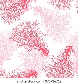 Coral reef seamless pattern