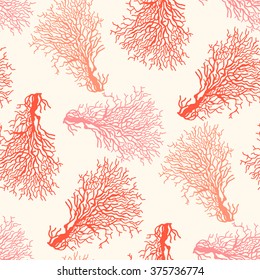 Coral reef seamless pattern