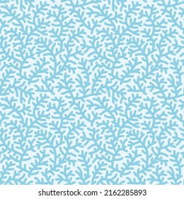 Coral Reef Seamless Or Repeat Pattern (background, Wallpaper). Light Blue, 4 Tiles Here.
