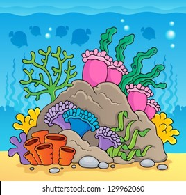 Coral reef theme image 2 - vector illustration.