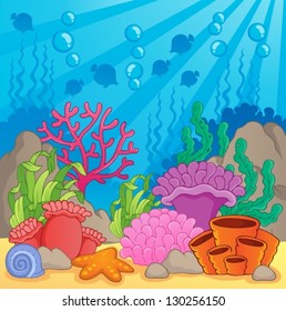 Coral reef theme image 3    vector illustration 