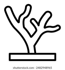 Diseño de iconos de línea de Vector de arrecife de coral