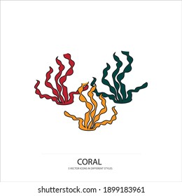 coral reef vector type icon