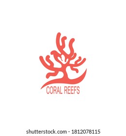 Logo-Design der Korallenriffe, Vektorgrafik