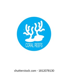 Coral reefs logo design vector illustration