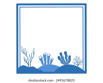 Coral Reefs Summer Frame Background Illustration