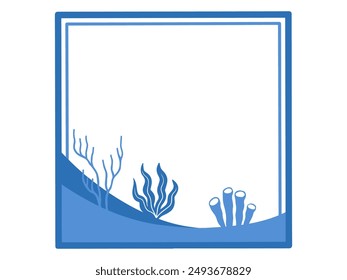 Coral Reefs Summer Frame Background Illustration