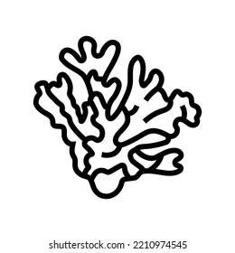 coral sea beach summer line icon vector. coral sea beach summer sign. isolated contour symbol black illustration