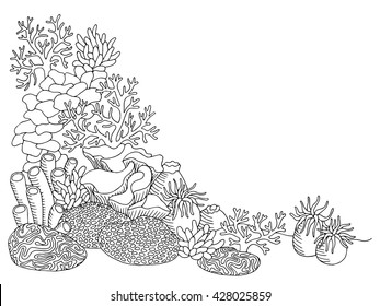 Coral sea graphic art