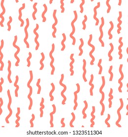 Coral seamless abstract pattern. Texture for cards, hand drawn strokes backdrop invitations, posters, cards. Vector illustration stock vector.
