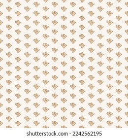 Coral seamless in brown on sand background. Hand drawn elements. Can be used for fabric print, bedding, tablecloth, napkin, kitchen towel, decoration, card, poster, wallpaper, cover, wrapping, banner