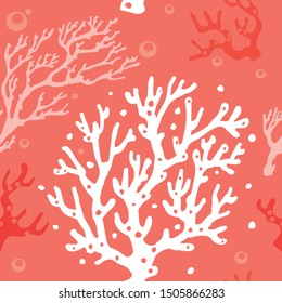 Patrón sin fisuras de coral.  Excelente para imprimir, tejidos, textiles, manufactura, papel pintado