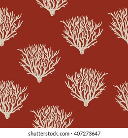 coral seamless pattern vector illustration