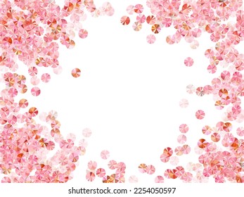 Coral sequin confetti placer vector illustration. Wedding invitation card background. Chic shimmering bead elements holiday decoration. Romantic bridal confetti texture.
