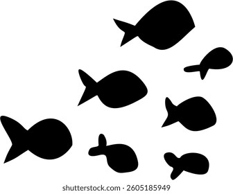 Coral Silhouette Black Color under the sea illustration