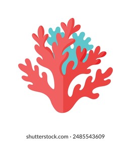 Coral silhouette vector isolated on white Background