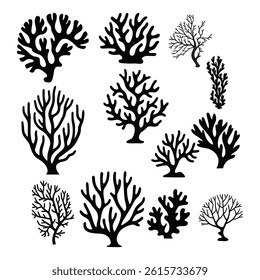 coral silhouettes Coral Silhouette Collection