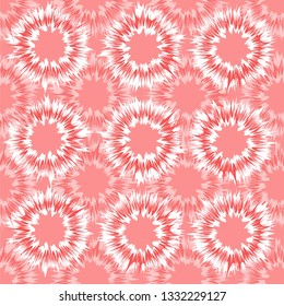 Coral Tie Dye seamless vector repeating pattern